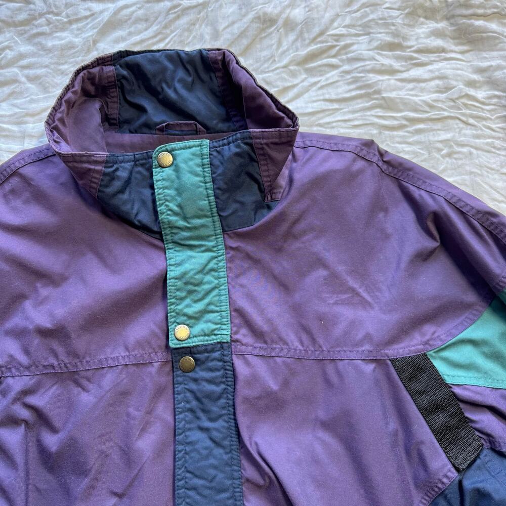 Vintage 80s/90s Ballistic by White Sierra Purple & Teal color Block Jacket — L - Picture 2 of 6